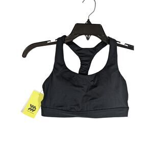 Sports Bra Medium Support TBack All in Motion Black XS Racerback Pullover Padded